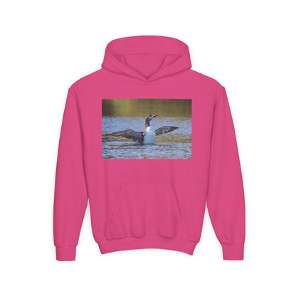 Youth Hoodie with Loon Photo – Nature Birdwatching Pullover