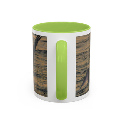 Pelican Sunrise Accent Coffee Mug — 11/15oz Ceramic Mug for Bird Lovers