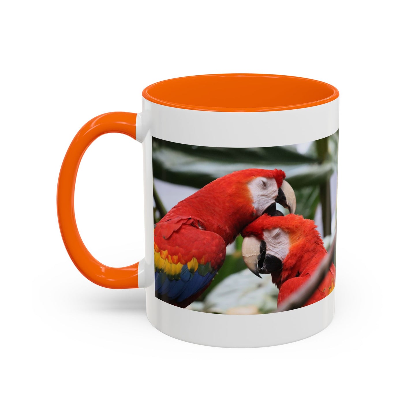Scarlet Macaw Coffee Mug — Tropical Parrot Accent Mug (11/15oz)
