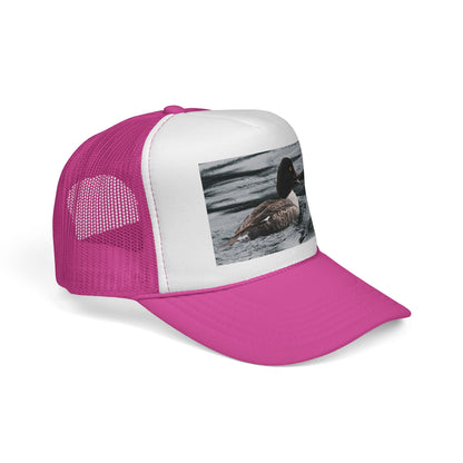 Duck Photo Trucker Hat — Rustic Wildlife Cap for Hunters & Nature Lovers