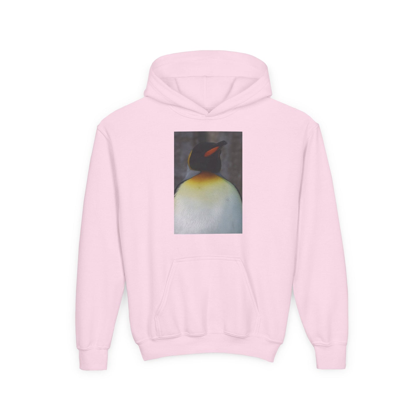 Penguin Art Youth Hoodie — Minimalist Royal Penguin Illustration Sweatshirt