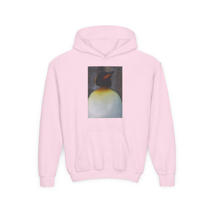 Penguin Art Youth Hoodie — Minimalist Royal Penguin Illustration Sweatshirt