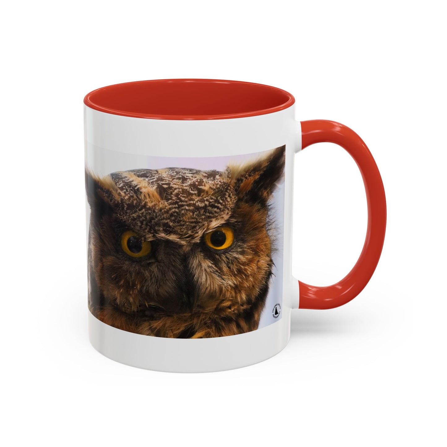 Owl Accent Coffee Mug – Realistic Great Horned Owl Photo (11/15 oz)