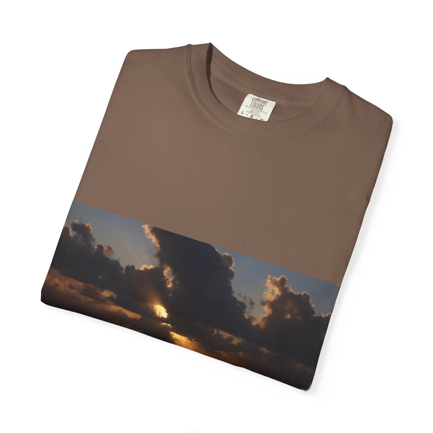 Dawn's Luminous Horizon: Seascape Sunrise, Coastal Cloudscape Panoramaphotography shirts