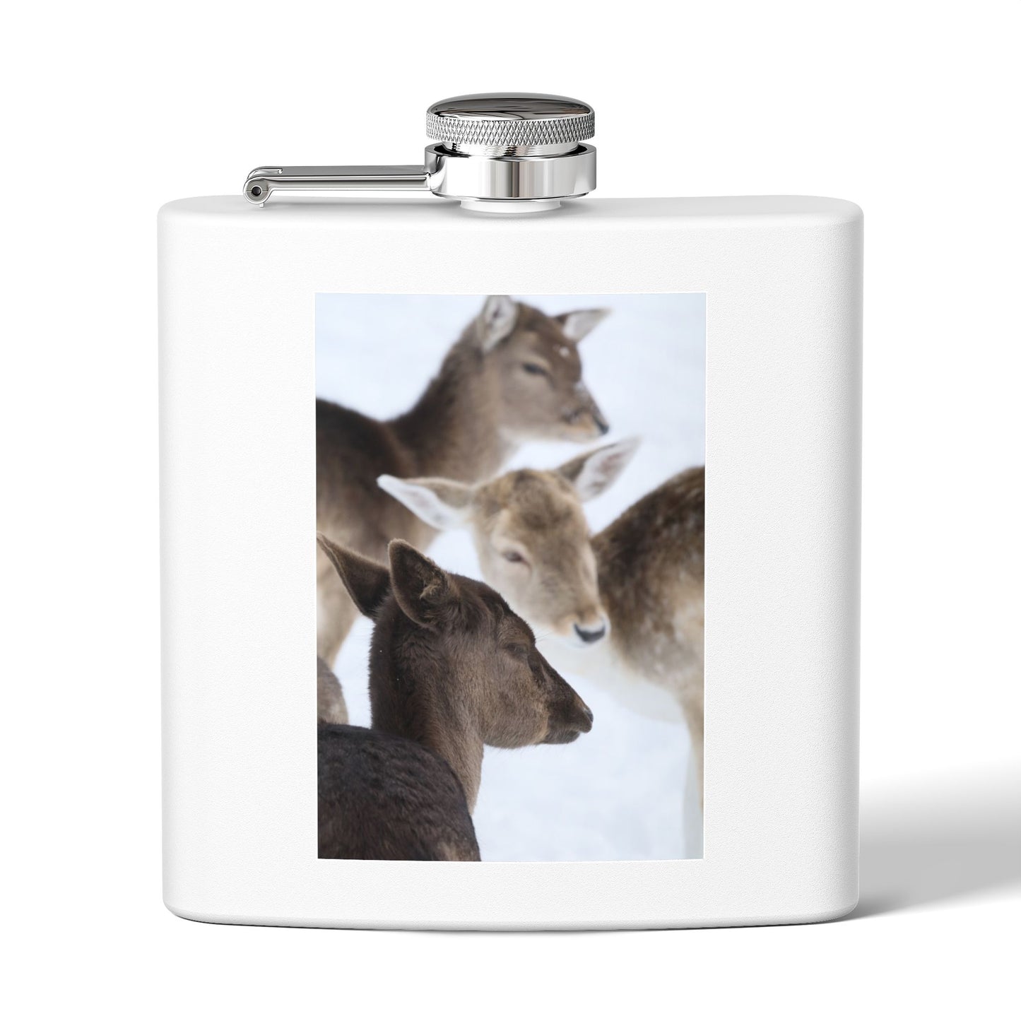 Deer Portrait 6oz Stainless Steel Flask