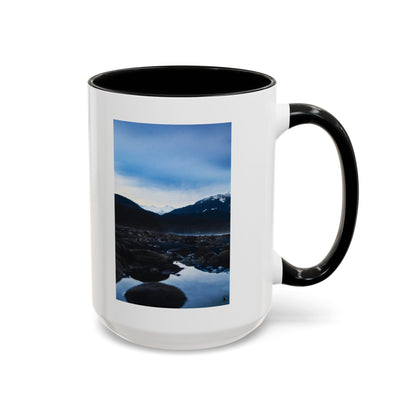 Mountain Lake Accent Coffee Mug — Scenic Wilderness Photo Travel Gift (11/15oz)