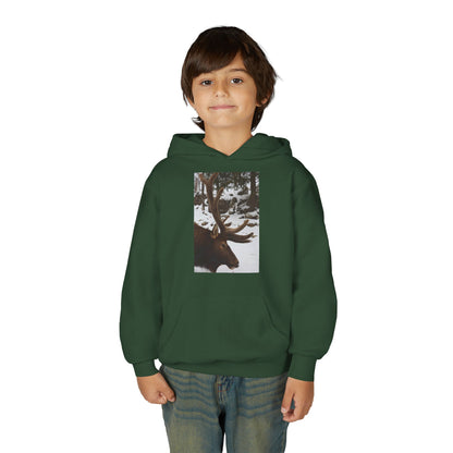 Moose Portrait Hoodie | Youth Hooded Sweatshirt