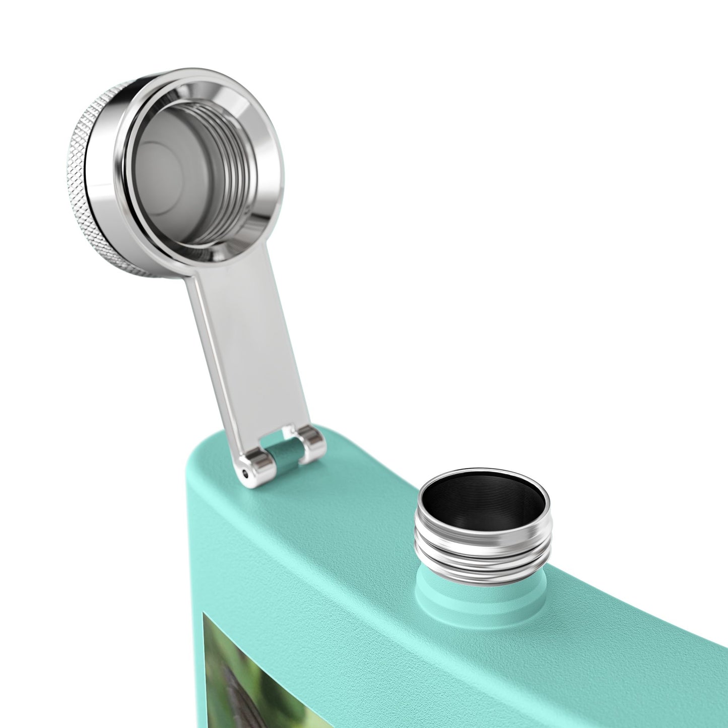 Hummingbird Photo Stainless Steel Flask — 6oz Portable Liquor Hip Flask