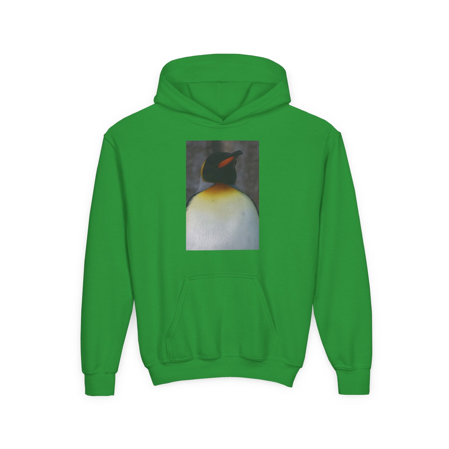 Penguin Art Youth Hoodie — Minimalist Royal Penguin Illustration Sweatshirt