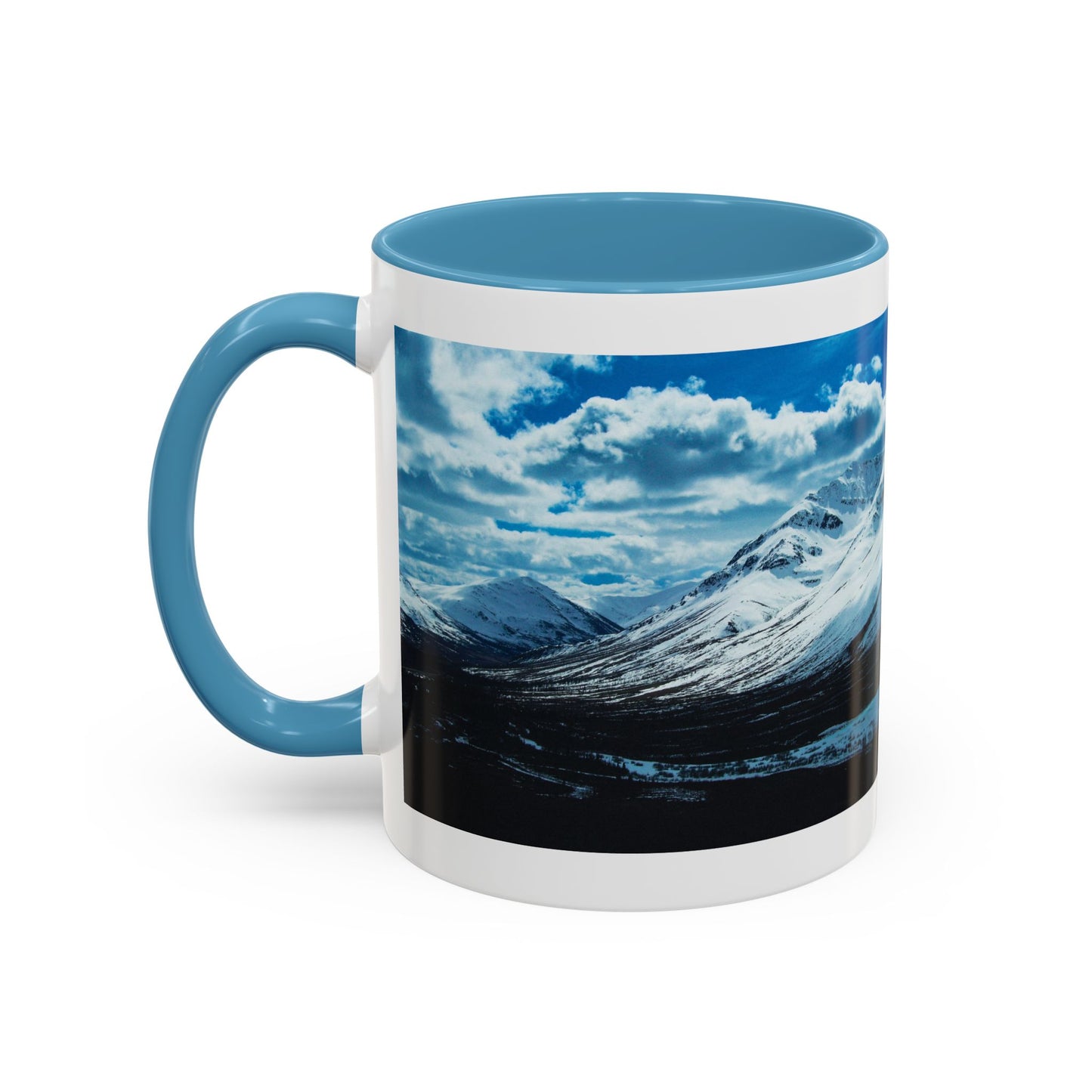 Mountain Landscape Accent Coffee Mug - Snowy Peaks Scenic 11/15oz