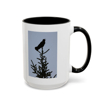 Songbird Silhouette Accent Coffee Mug — Black Interior 11/15oz