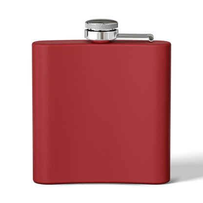 6oz Stainless Steel Flask — Mountain Lake Landscape Photo