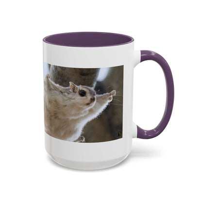Flying Squirrel Accent Coffee Mug — Cute Wildlife Photo Mug (11/15oz)