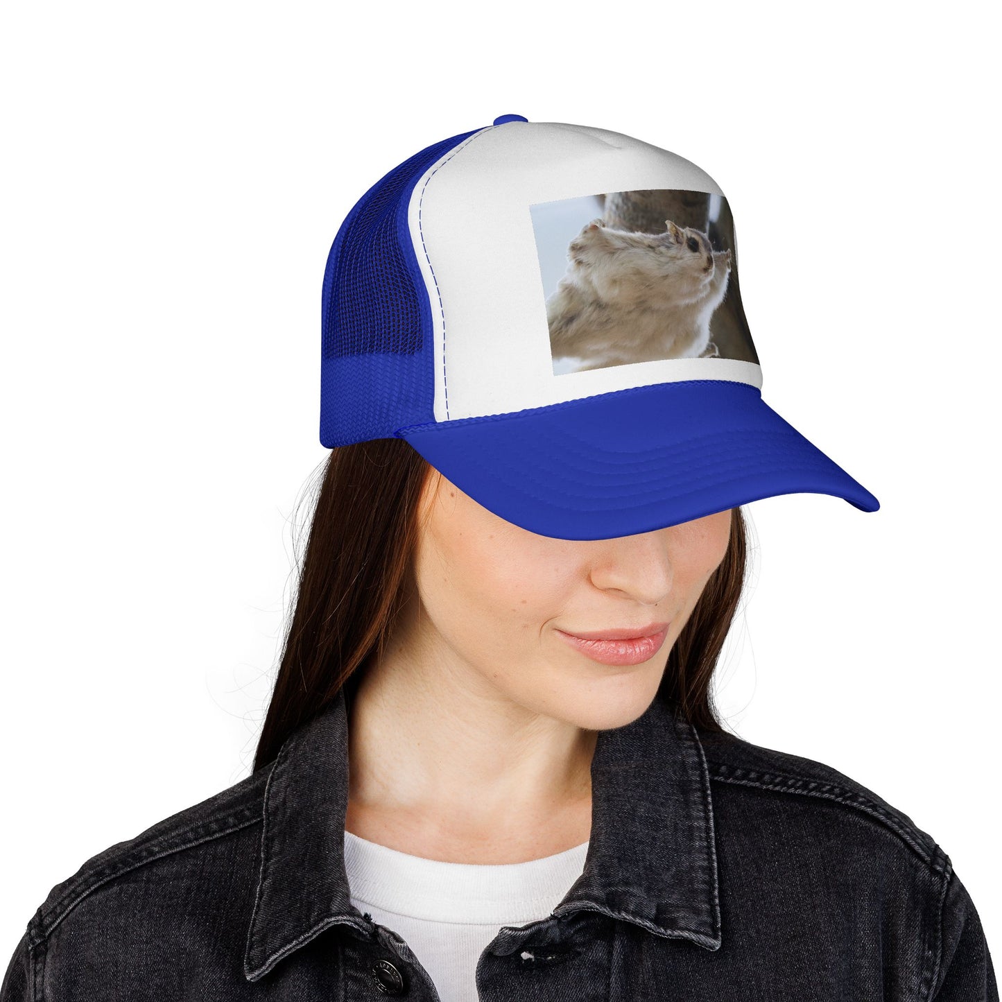 Squirrel Photo Trucker Cap - Cute Wildlife Snapback Hat