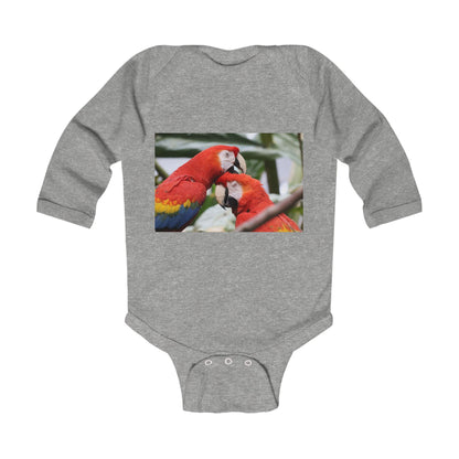 Infant Bodysuit — Colorful Scarlet Macaw Parrots Photo