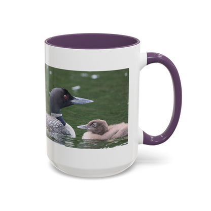 Loon Family Accent Coffee Mug – Wildlife Photo Tea Mug (11/15 oz)