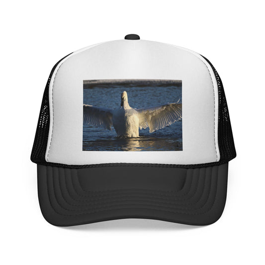 Swan Photo Trucker Cap – Wildlife Photography Hat for Bird Lovers
