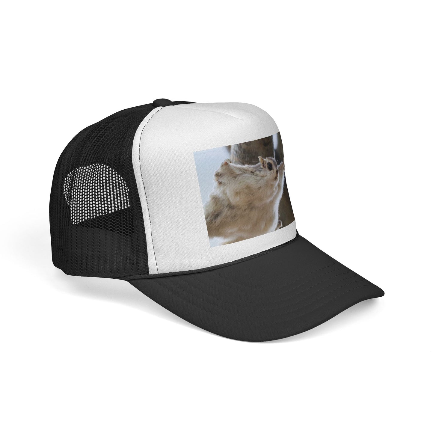 Squirrel Photo Trucker Cap - Cute Wildlife Snapback Hat