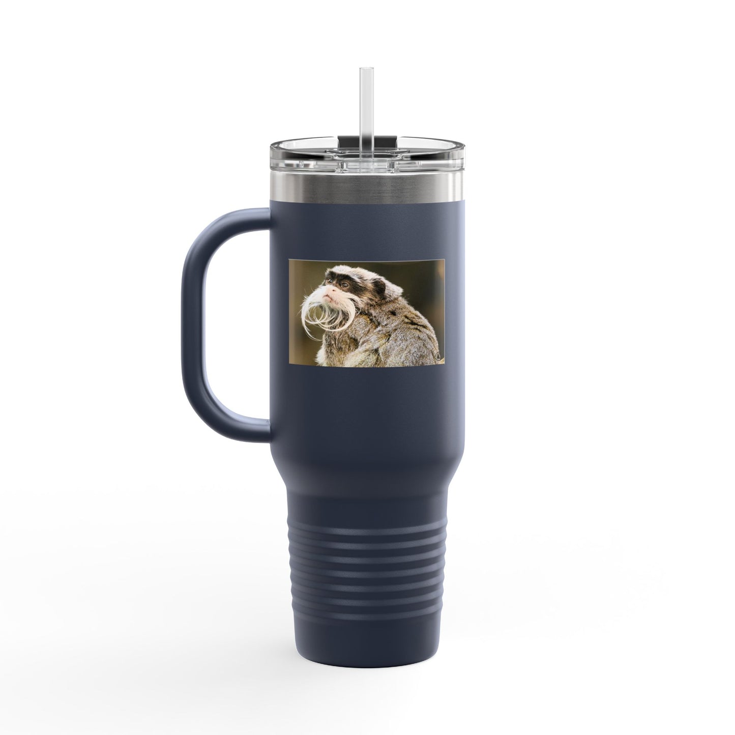 40oz Insulated Travel Mug – Cute Sloth Drinking Coffee Photo