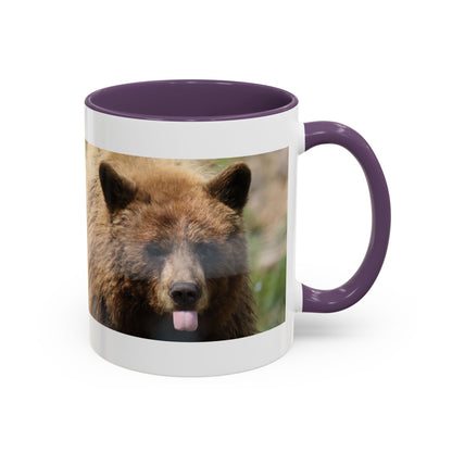 Funny Brown Bear Photo Accent Coffee Mug (11/15 oz)