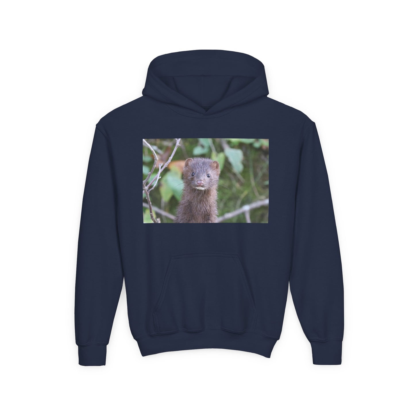 Otter Portrait Youth Hoodie — Cute Nature Animal Sweatshirt for Kids