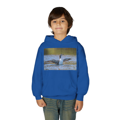 Youth Hoodie with Loon Photo – Nature Birdwatching Pullover
