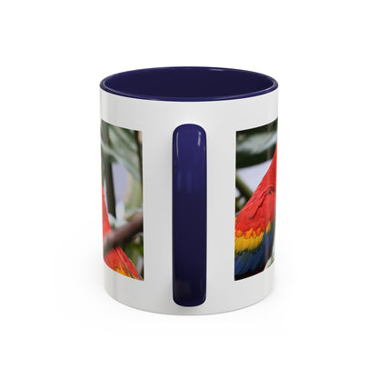 Scarlet Macaw Coffee Mug — Tropical Parrot Accent Mug (11/15oz)