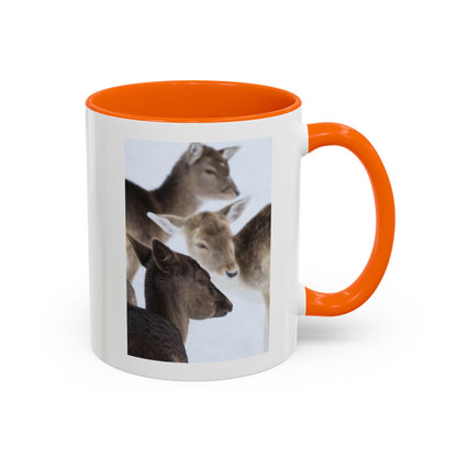 Deer Herd Accent Coffee Mug — Wildlife Photo Ceramic Mug (11/15oz)