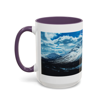 Mountain Landscape Accent Coffee Mug - Snowy Peaks Scenic 11/15oz