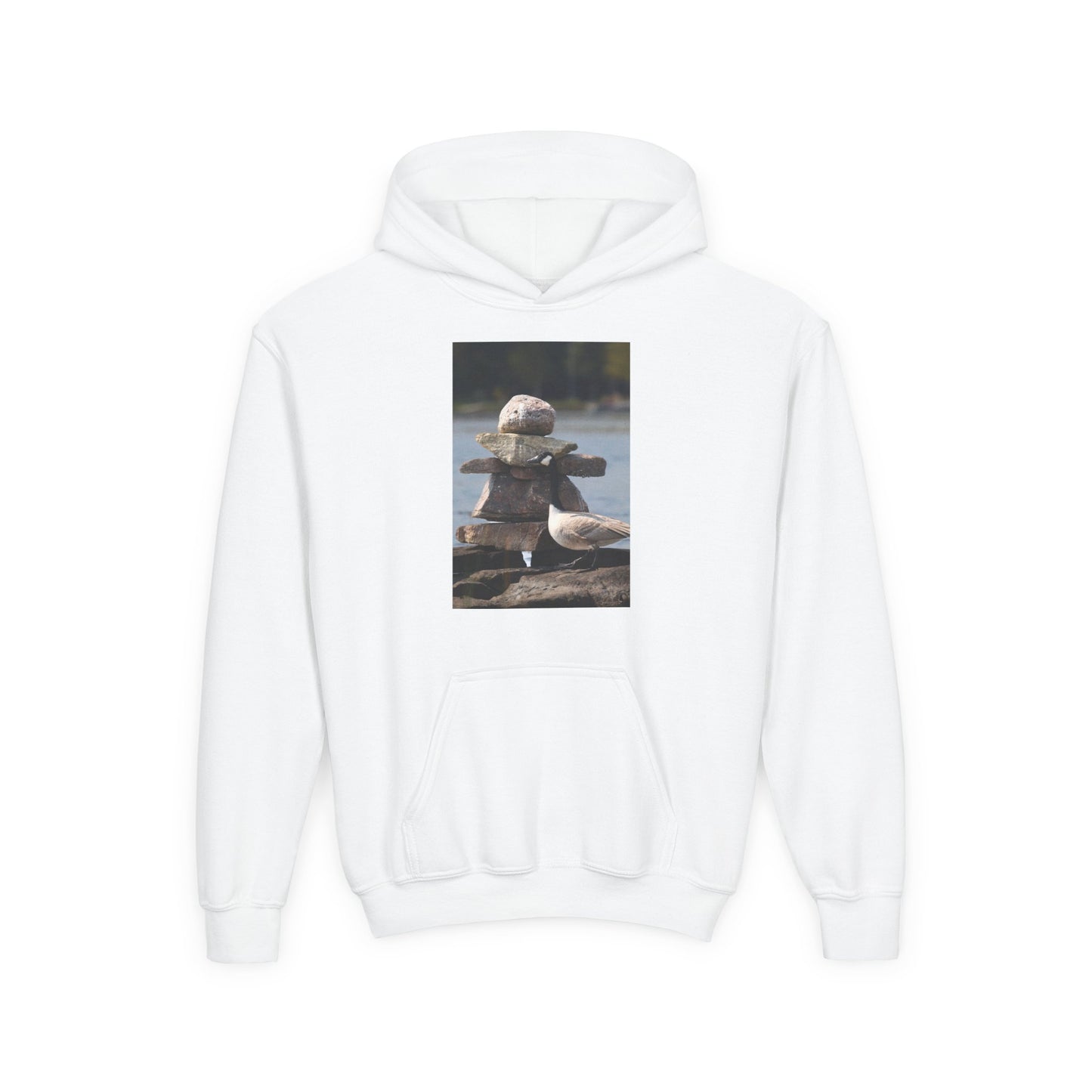 Youth Hoodie with Cute Duck Plush Photo — Kids' Cozy Animal Pullover