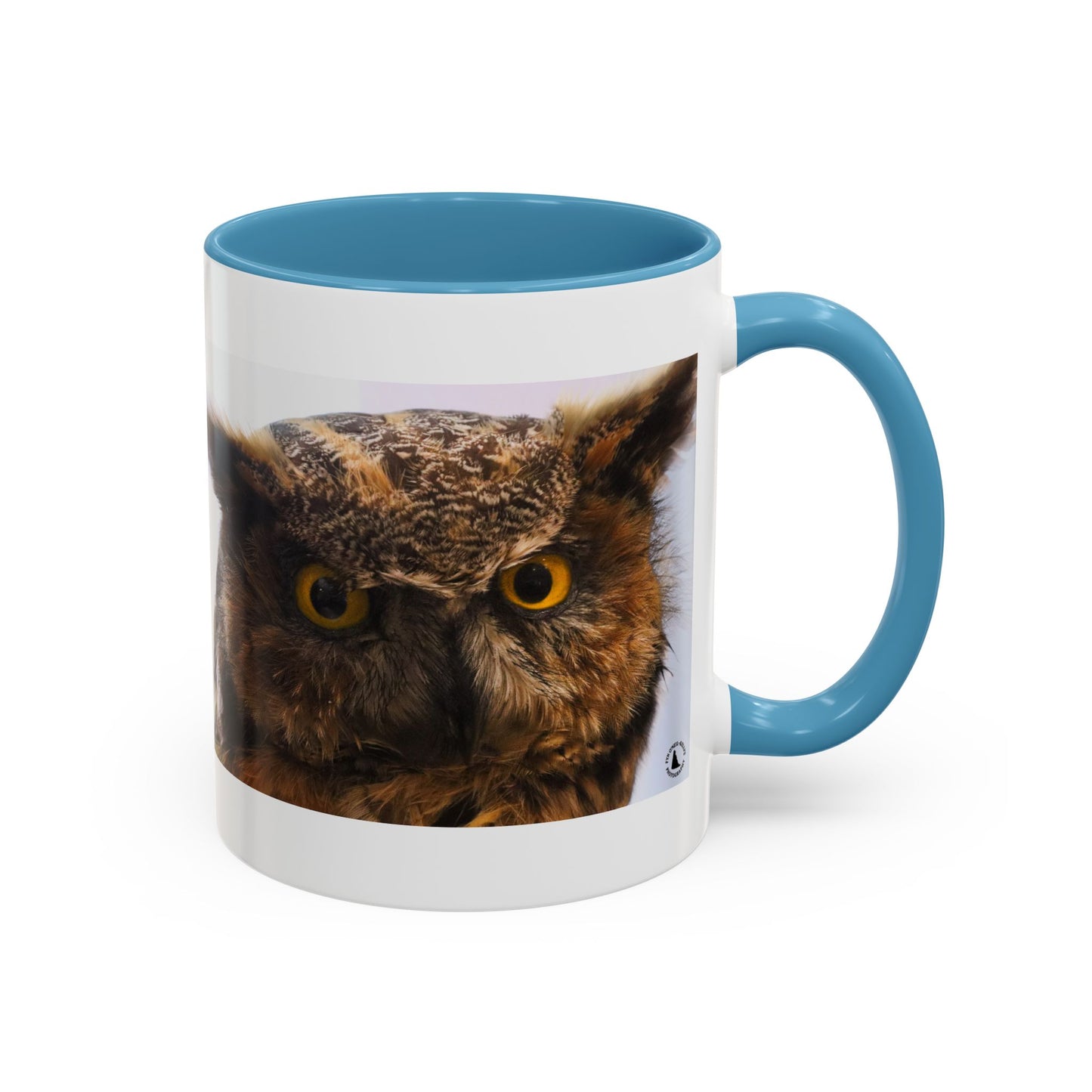 Owl Accent Coffee Mug – Realistic Great Horned Owl Photo (11/15 oz)