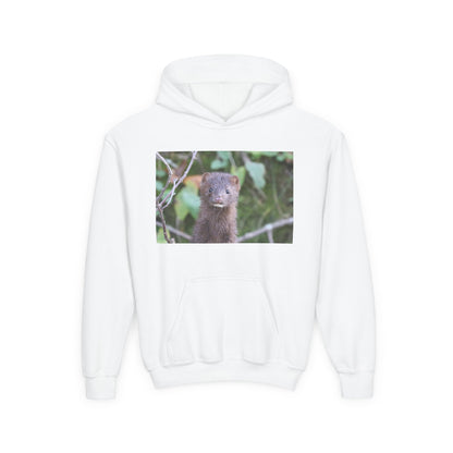 Otter Portrait Youth Hoodie — Cute Nature Animal Sweatshirt for Kids