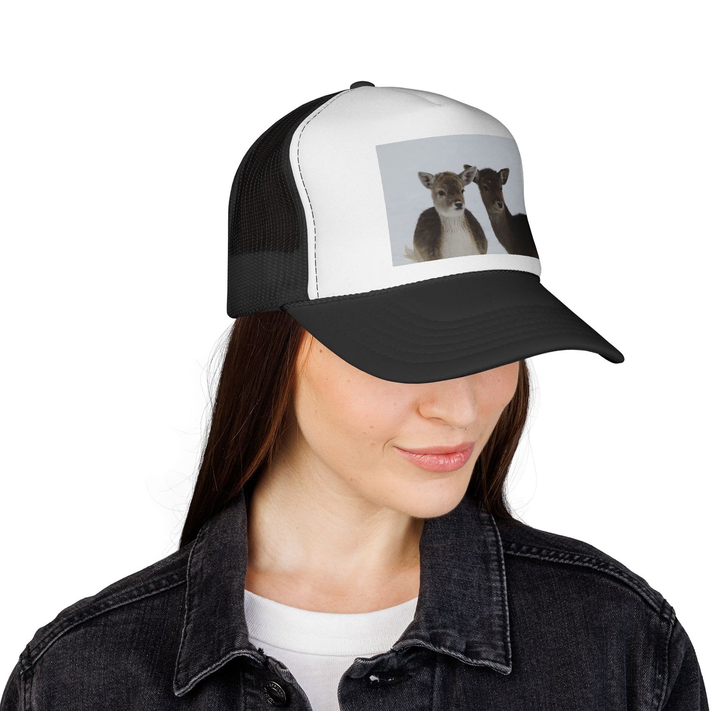 Cute Fawn Trucker Hat – Baby Deer Photo Cap
