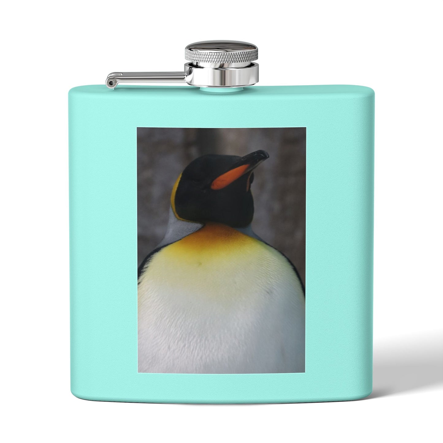 Penguin Portrait Flask — 6oz Stainless Steel Hip Flask