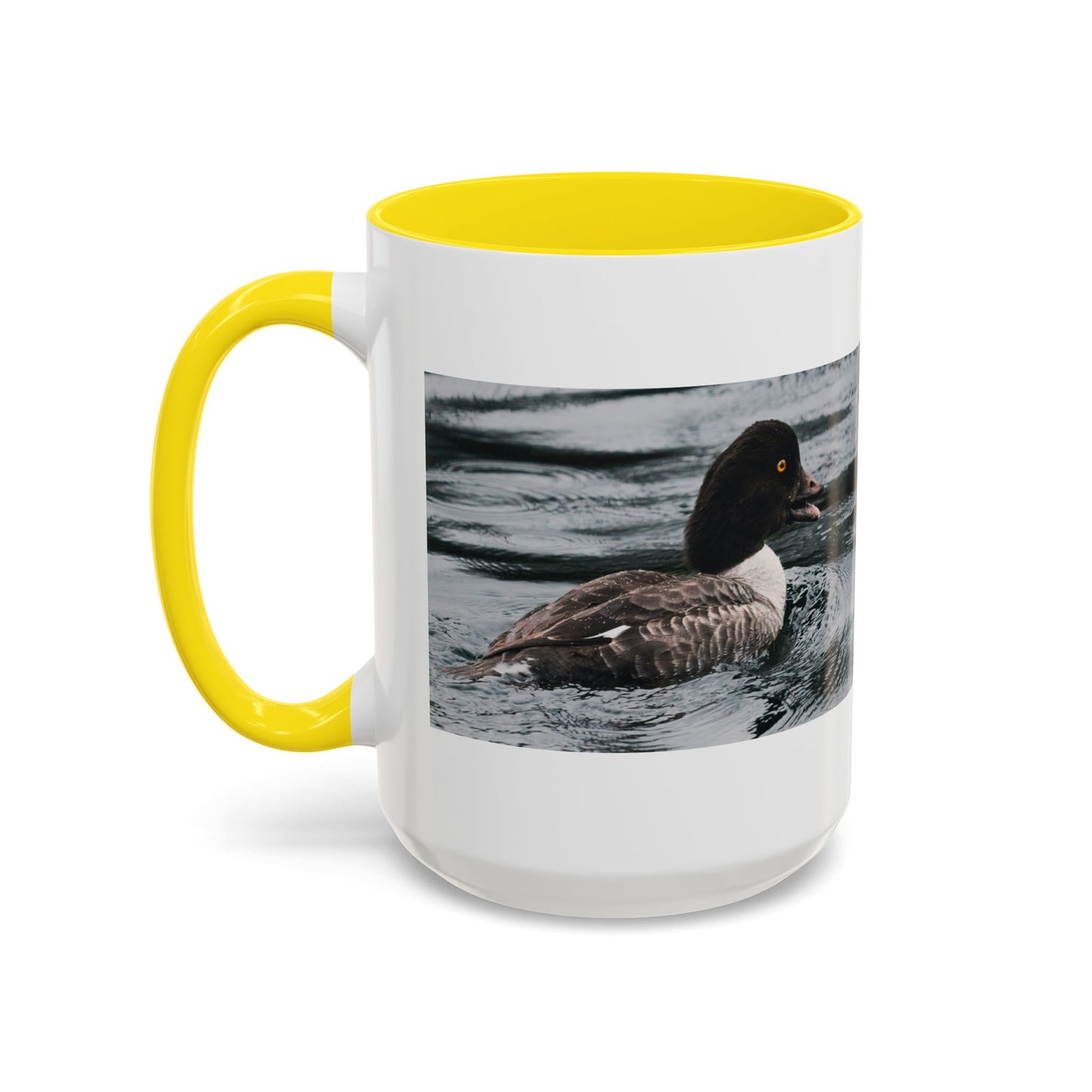 Goldeneye Duck Photo Accent Coffee Mug — Wildlife Nature Lover Gift (11/15 oz)