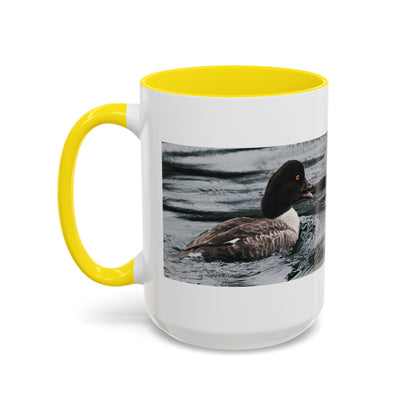 Goldeneye Duck Photo Accent Coffee Mug — Wildlife Nature Lover Gift (11/15 oz)