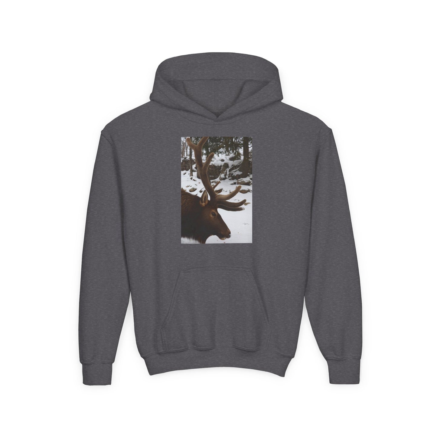 Moose Portrait Hoodie | Youth Hooded Sweatshirt