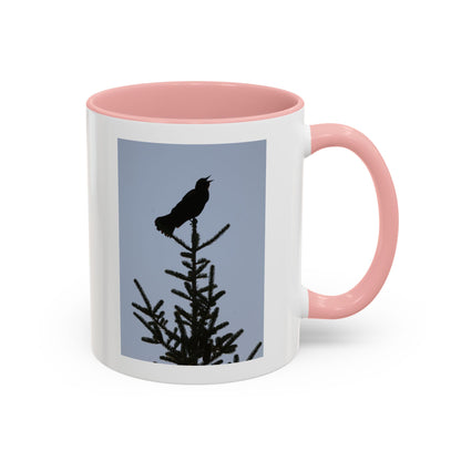 Songbird Silhouette Accent Coffee Mug — Black Interior 11/15oz
