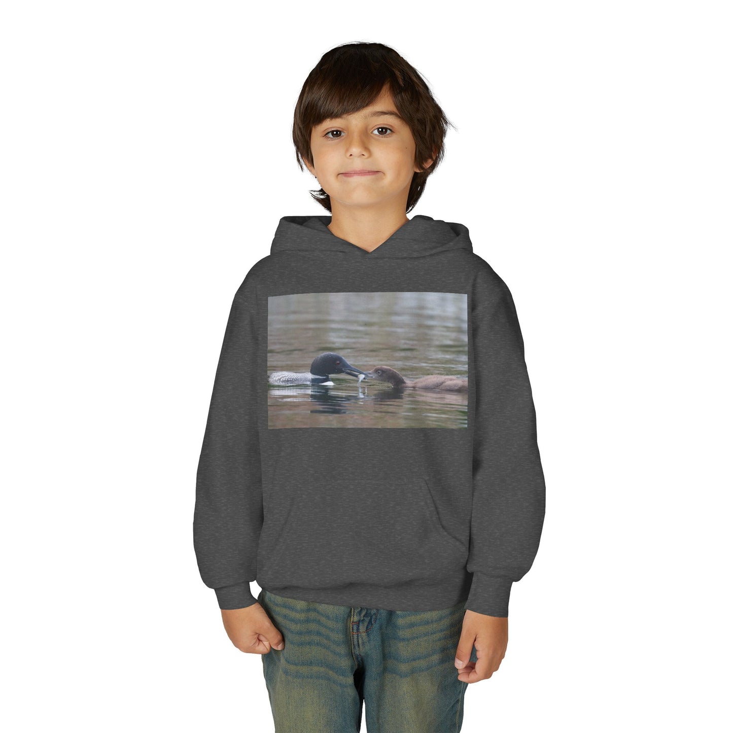 Youth Hoodie — Swimming Ducks Nature Photo Sweatshirt