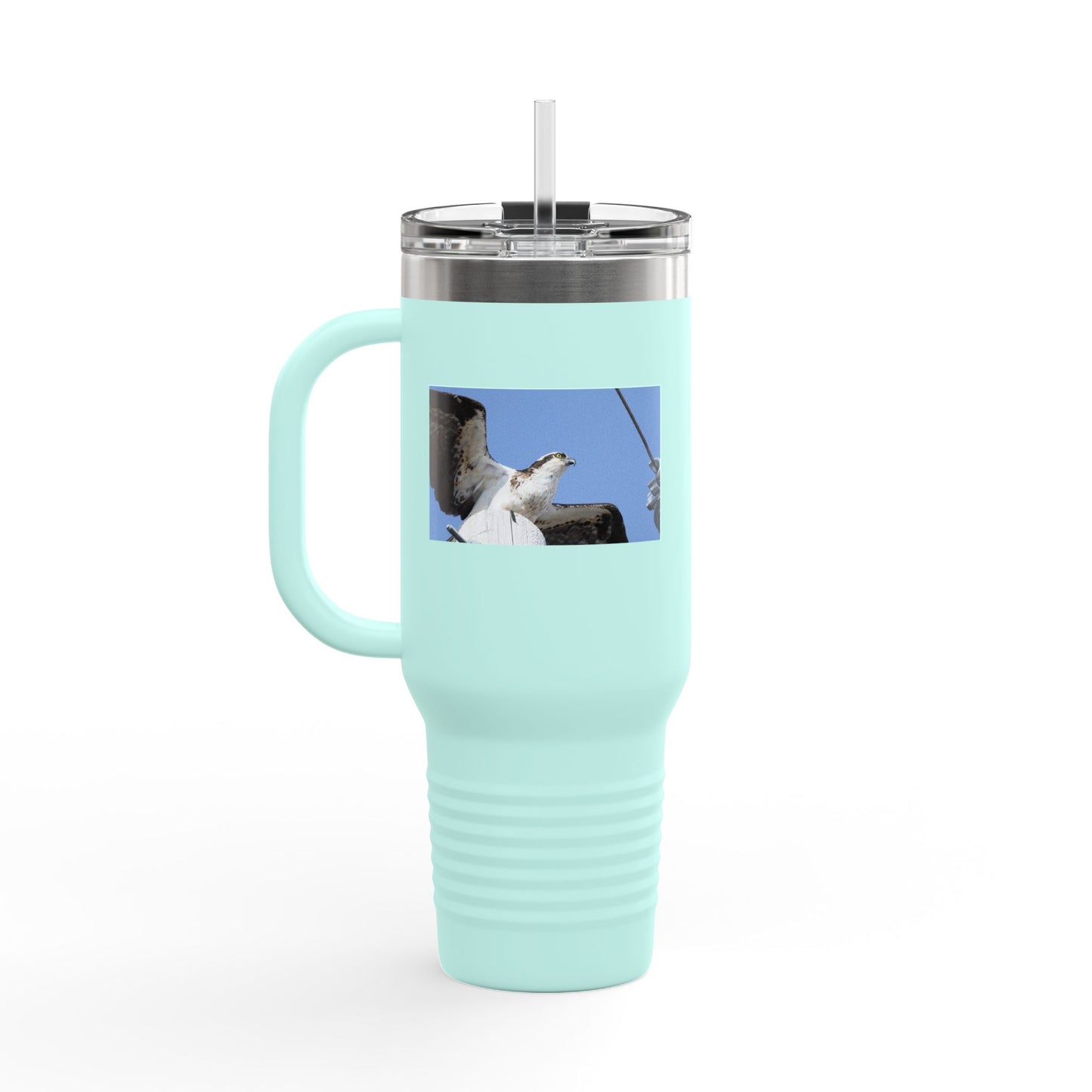 40oz Insulated Travel Mug — Seagull Photo Beach Tumbler