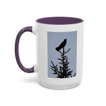 Songbird Silhouette Accent Coffee Mug — Black Interior 11/15oz