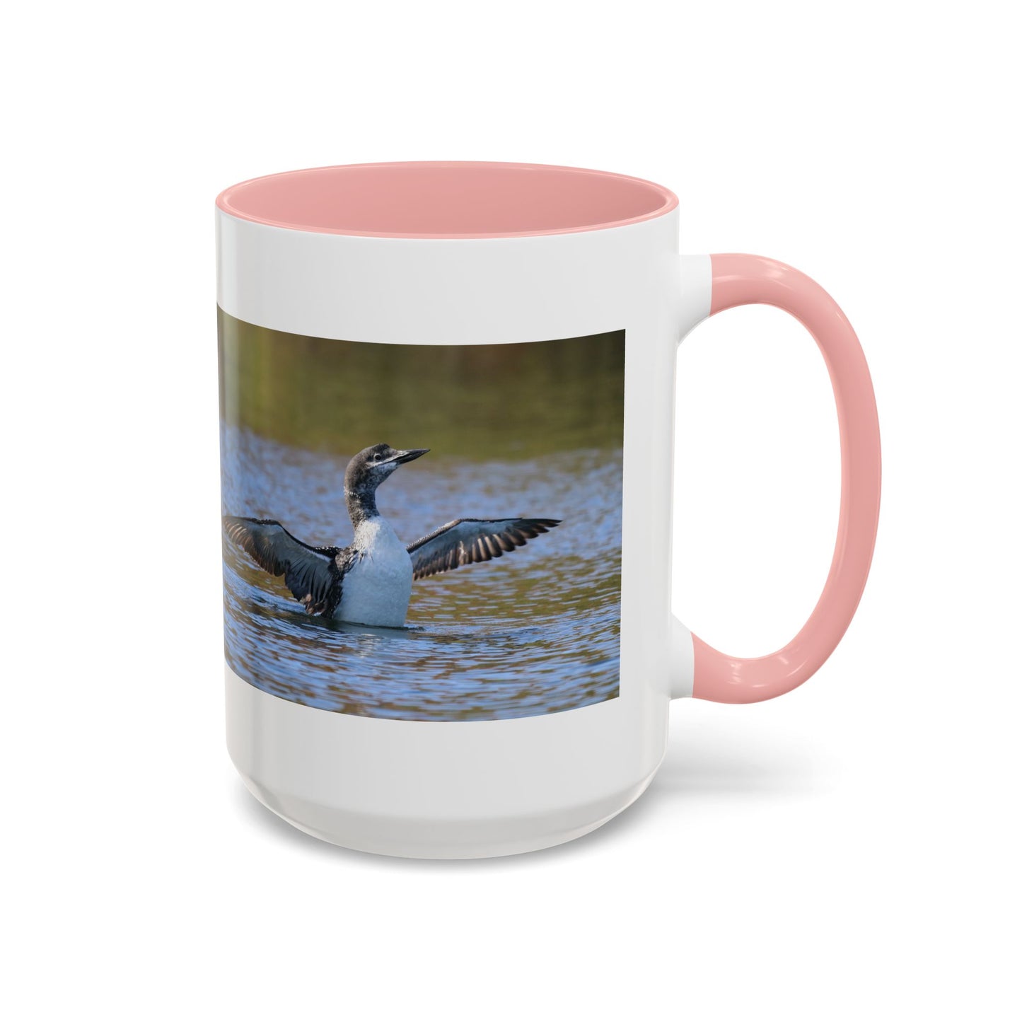 Loons in Flight Accent Coffee Mug — Wildlife Bird Photography Drinkware
