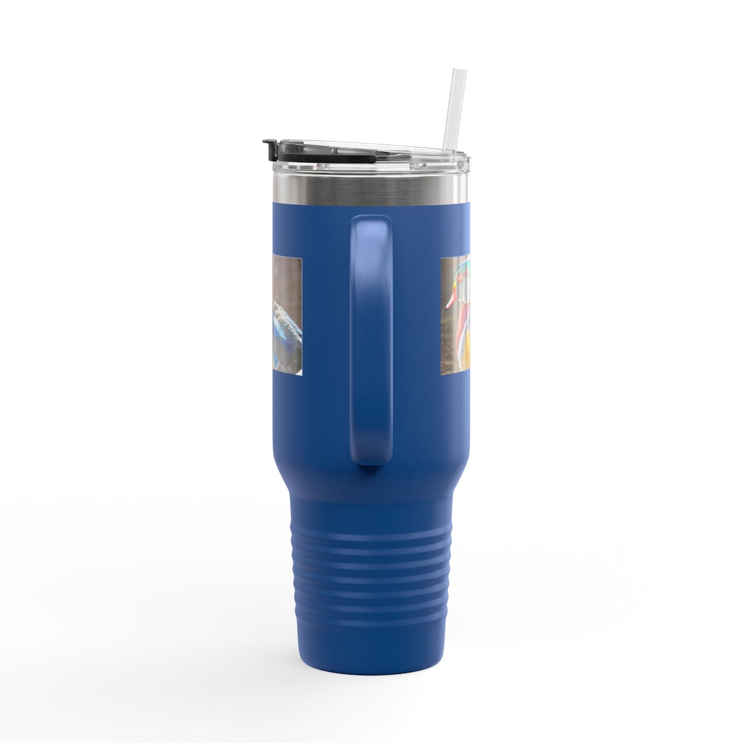 Wood Duck 40oz Insulated Travel Mug — Large Stainless Tumbler with Handle