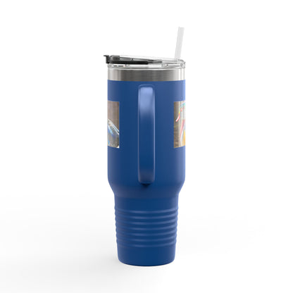Wood Duck 40oz Insulated Travel Mug — Large Stainless Tumbler with Handle