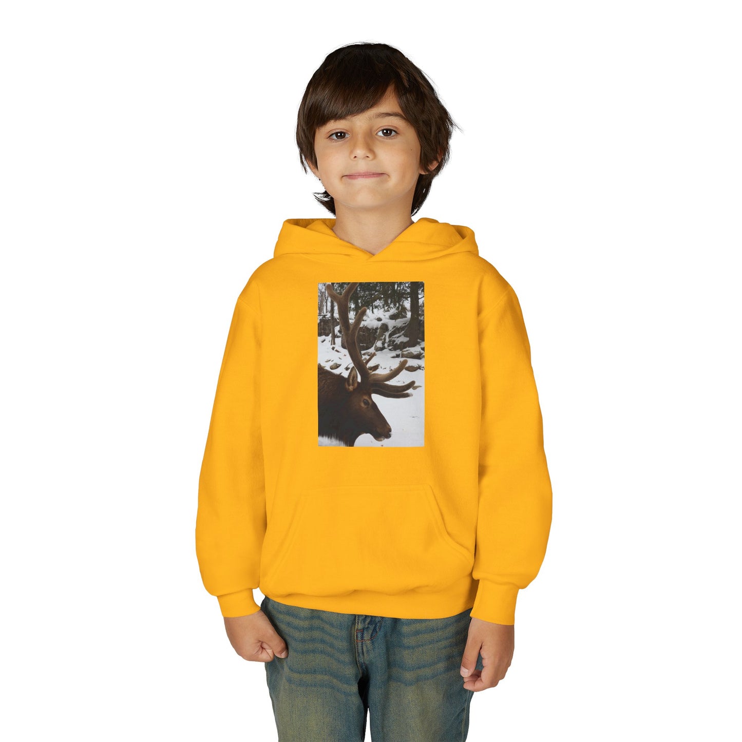 Moose Portrait Hoodie | Youth Hooded Sweatshirt