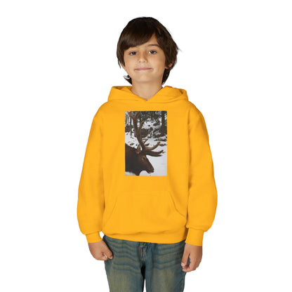 Moose Portrait Hoodie | Youth Hooded Sweatshirt