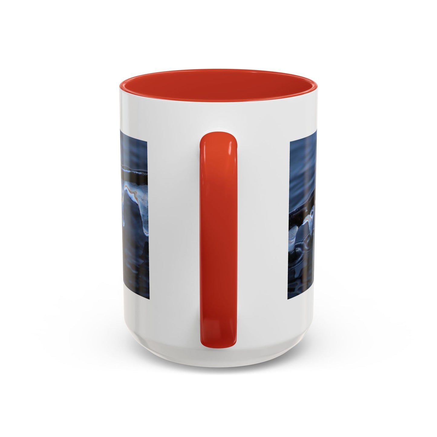 Blue Icicle Wave Accent Coffee Mug — Winter Water Photography 11/15oz