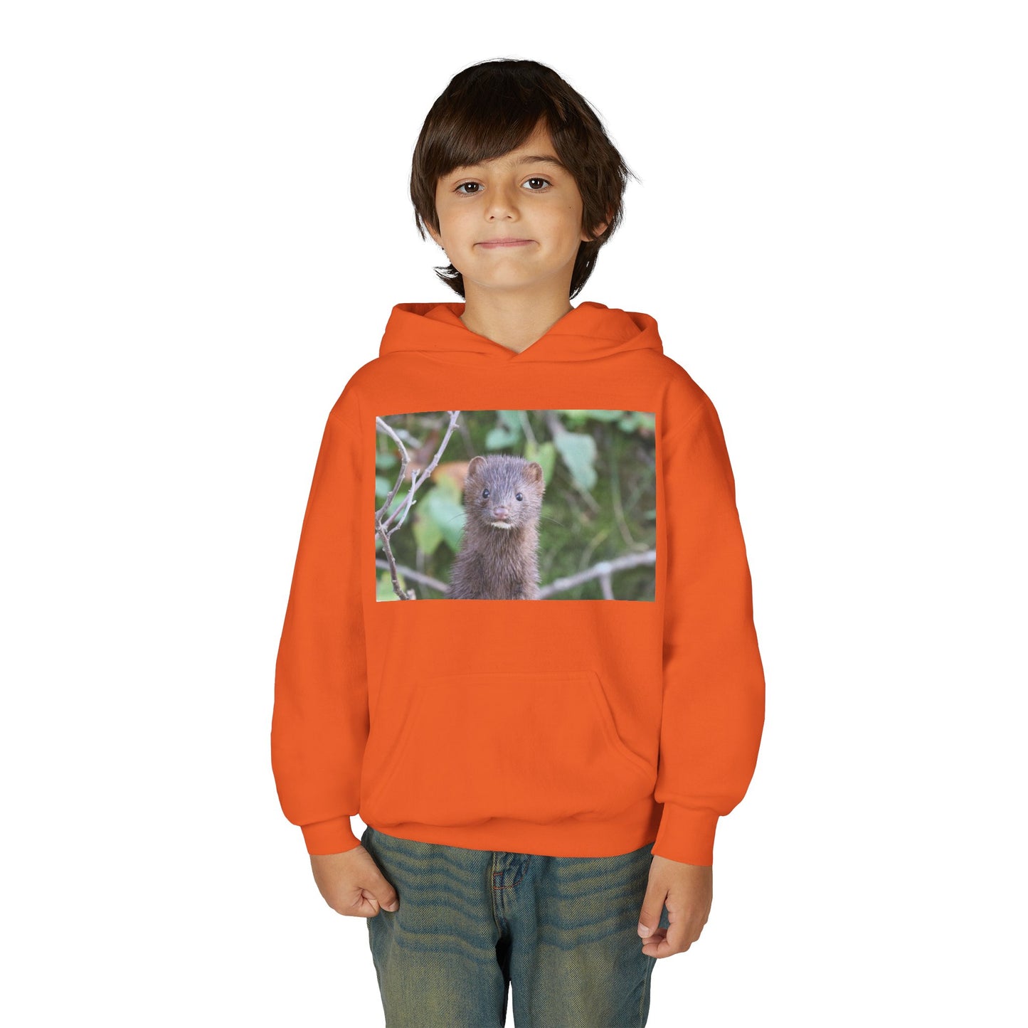 Otter Portrait Youth Hoodie — Cute Nature Animal Sweatshirt for Kids
