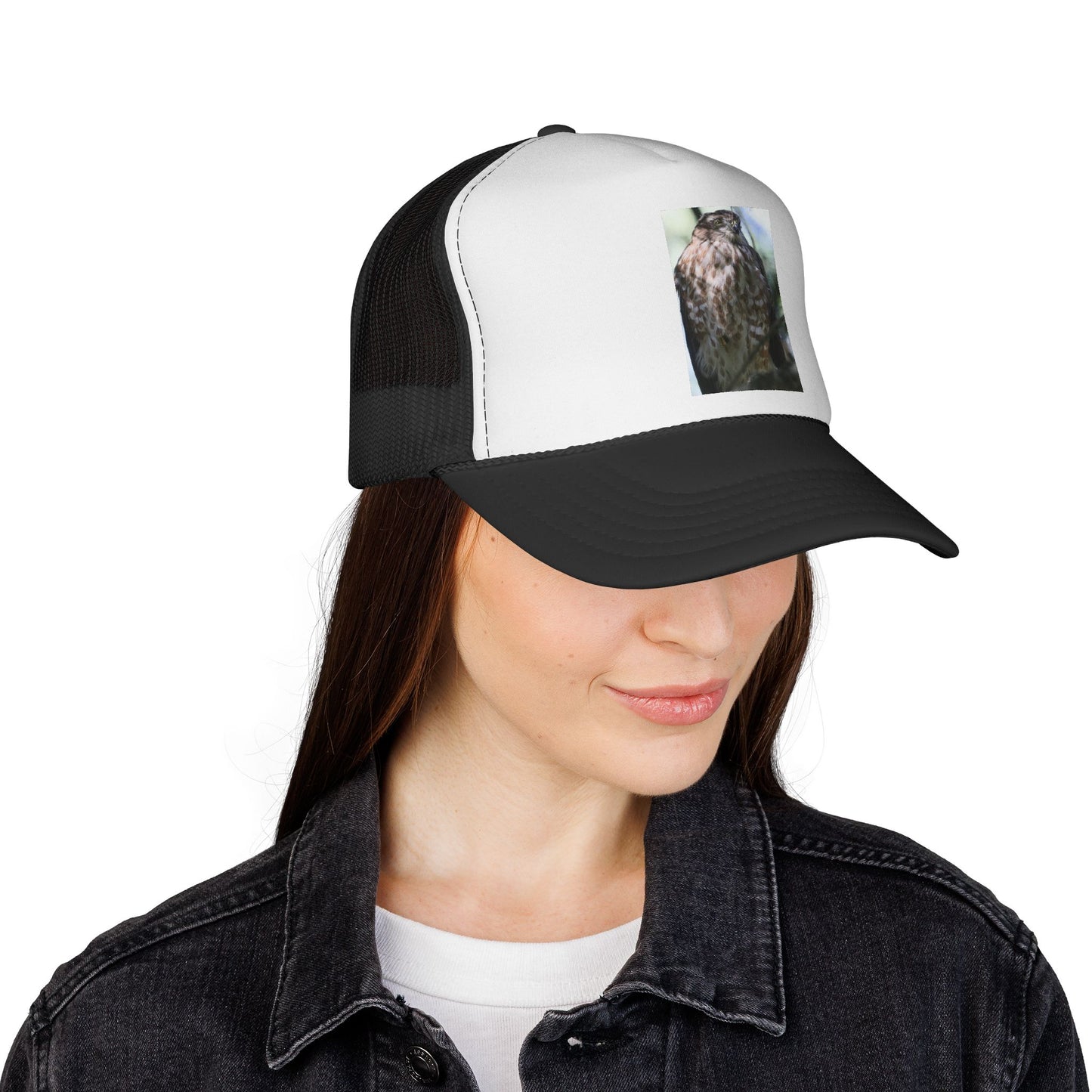 Trucker Hat with Owl Photo — Outdoor Nature Cap for Bird Lovers