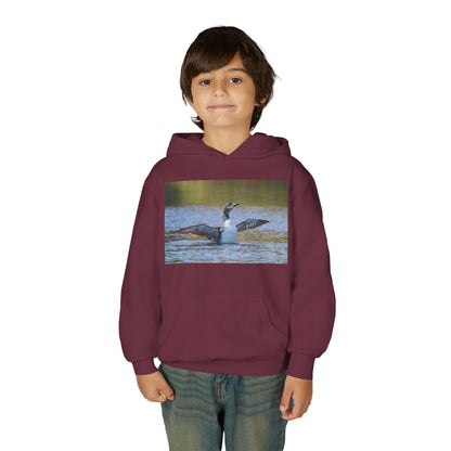Youth Hoodie with Loon Photo – Nature Birdwatching Pullover